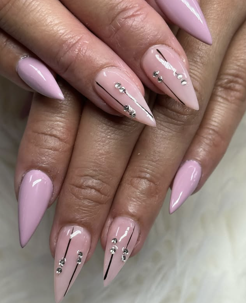 Pink nail design