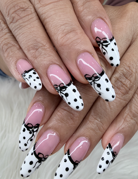 Pastel chrome nail design